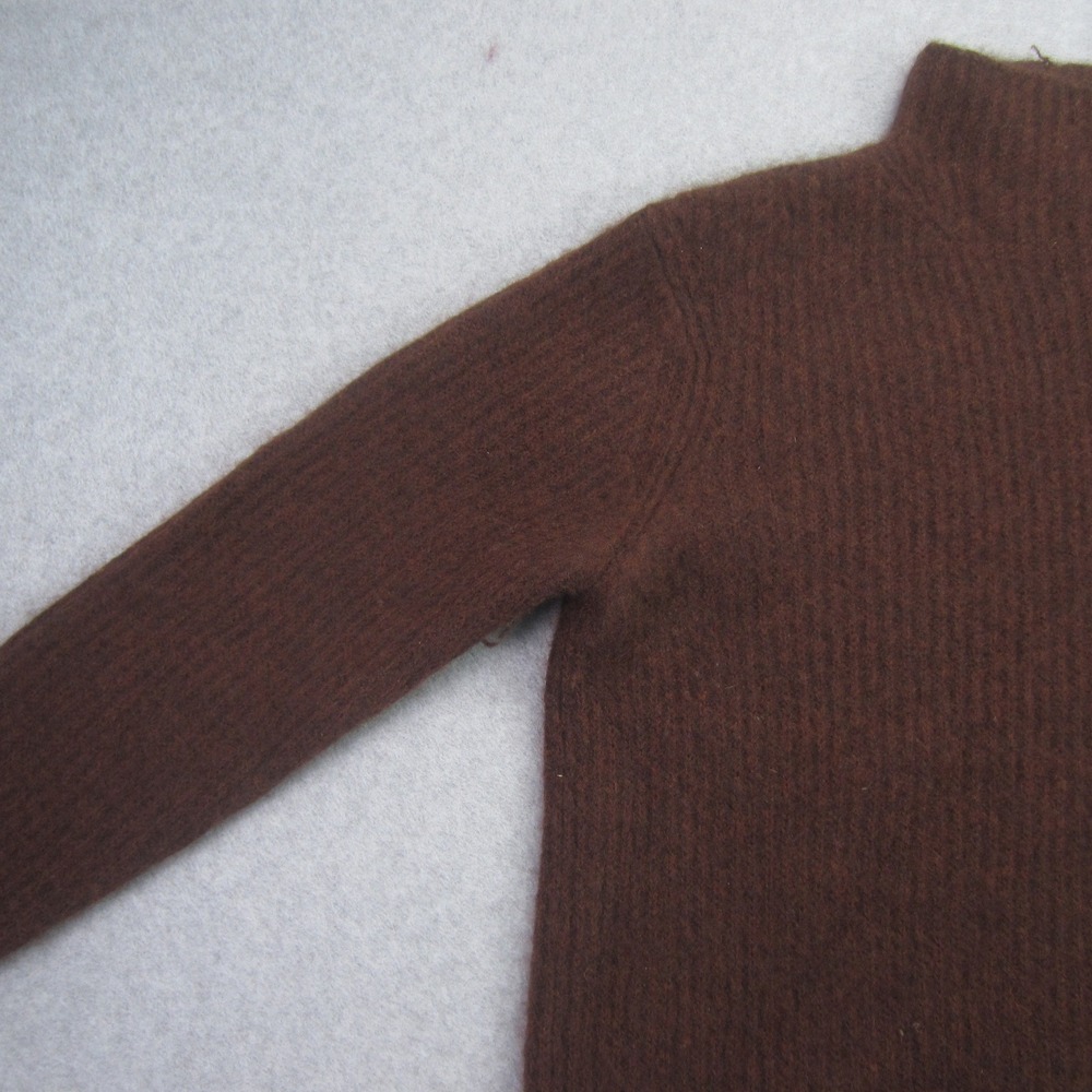 James Perse Sweater Womens 0 Brown 100% Cashmere Turtle Neck Ribbed - Picture 3 of 14